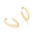 ARGOLA FOLHEADO A OURO FORMATO NAVETE. MED 4,20CM ROMMANEL 526757 - Imagem 2