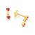 BRINCO INFANTIL FOLHEADO A OURO COM CRISTAIS COLORIDOS. MED 0,9MM ROMMANEL 520248 - Imagem 1