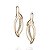 BRINCO NAVETE FOLHEADO A OURO COM CRISTAIS. MED 3,8CM ROMMANEL 523526 - Imagem 1