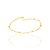 PULSEIRA FOLHEADO A OURO FIO CINGAPURA COM BOLAS. MED 19CM ROMMANEL 551370 - Imagem 1