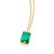 GARGANTILHA FOLHEADA A OURO COM CRISTAL RETANGULAR COLORIDO. MED 50CM ROMMANEL 531733 - Imagem 4