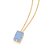 GARGANTILHA FOLHEADA A OURO COM CRISTAL RETANGULAR COLORIDO. MED 50CM ROMMANEL 531733 - Imagem 1
