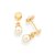 BRINCO INFANTIL FOLHEADO A OURO BASE COM PÉROLAS. MED 1,2CM ROMMANEL 520275 - Imagem 1