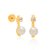 BRINCO INFANTIL FOLHEADO A OURO CRISTAL COM PÉROLA. MED 1,2CM ROMMANEL 524692 - Imagem 1