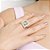 MAXI ANEL FOLHEADO A OURO CRISTAL QUADRADO AZUL CLARO ROMMANEL 512970 - Imagem 4