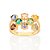 ANEL FOLHEADO A OURO COM CRISTAIS COLORIDOS ROMMANEL 513044 - Imagem 1