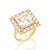 MAXI ANEL FOLHEADO A OURO COM ZIRCÔNIA QUADRADA ROMMANEL 513045 - Imagem 1