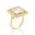 MAXI ANEL FOLHEADO A OURO COM ZIRCÔNIA QUADRADA ROMMANEL 513045 - Imagem 2