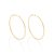 ARGOLA FOLHEADO A OURO ARO TRABALHADO. MED 6CM ROMMANEL 526764 - Imagem 1