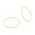 ARGOLA FOLHEADO A OURO ARO TRABALHADO. MED 6CM ROMMANEL 526764 - Imagem 2