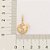 BERLOQUE FOLHEADO A OURO MAPA MUNDI. MED 2,6CM ROMMANEL 542411 - Imagem 3