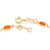 PULSEIRA FOLHEADO A OURO COM CRISTAIS COLORIDOS. MED 19CM ROMMANEL 551624 - Imagem 2