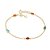 PULSEIRA FOLHEADO A OURO COM CRISTAIS COLORIDOS. MED 19CM ROMMANEL 551624 - Imagem 1