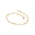 PULSEIRA FOLHEADO A OURO COM FLORES. MED 19CM ROMMANEL 551221 - Imagem 1