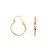 ARGOLA FOLHEADA A OURO COM APLICAÇÃO DE RHODIUM. MED 2,2CM ROMMANEL 520003 - Imagem 1