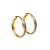 ARGOLA FOLHEADO A OURO COM APLICAÇÃO DE RHODIUM. MED 2,9CM ROMMANEL 520111 - Imagem 1