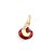 PINGENTE FOLHEADO A OURO COM CRISTAL COLORIDO. MED 1,5CM ROMMANEL 541672 - Imagem 1