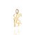 PINGENTE FOLHEADO A OURO MENINA E MENINO. MED 2,7CM ROMMANEL 541829 - Imagem 1