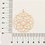 PINGENTE FOLHEADO A OURO MANDALA SOLAR. MED 4,70CM ROMMANEL 542254 - Imagem 3