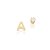 BRINCO FOLHEADO A OURO LETRA COM ZIRCÔNIA. MED 0,70MM ROMMANEL 525874 - Imagem 1