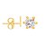 BRINCO FOLHEADO A OURO LETRA COM ZIRCÔNIA. MED 0,70MM ROMMANEL 525874 - Imagem 2