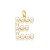PINGENTE FOLHEADO A OURO LETRAS COM PÉROLAS. MED 2,70CM ROMMANEL 542348 - Imagem 5