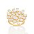ANEL FOLHEADO A OURO COM ZIRCÔNIAS  ROMMANEL 512957 - Imagem 1