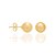 BRINCO FOLHEADO A OURO BOLA FOSCA. MED 8MM ROMMANEL 520480 - Imagem 1