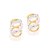 BRINCO FOLHEADO A OURO FORMATO OITO COM APLICAÇÃO DE RHODIUM. MED 1,5CM ROMMANEL 520774 - Imagem 1