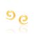 BRINCO CARACOL FOLHEADO A OURO. MED 1,0CM ROMMANEL 522285 - Imagem 1
