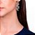 BRINCO FOLHEADO A OURO GALHOS COM CRISTAIS. MED 5,2CM ROMMANEL 524072 - Imagem 2