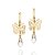 BRINCO FOLHEADO A OURO BORBOLETA COM CRISTAL. MED 3,2CM ROMMANEL 524096 - Imagem 1