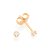 BRINCO INFANTIL FOLHEADO A OURO COM ZIRCÔNIAS COLORIDAS. MED 2MM ROMMANEL 525924 - Imagem 4