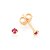 BRINCO INFANTIL FOLHEADO A OURO COM ZIRCÔNIAS COLORIDAS. MED 2MM ROMMANEL 525924 - Imagem 2