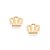 BRINCO INFANTIL FOLHEADO A OURO COROA. MED 0,7CM ROMMANEL 524948 - Imagem 1