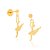 BRINCO INFANTIL FOLHEADO A OURO BAILARINA. MED 2CM ROMMANEL 524097 - Imagem 1