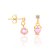 BRINCO INFANTIL FOLHEADO A OURO COM ZIRCÔNIAS COLORIDAS. MED 1,1CM ROMMANEL 523219 - Imagem 1