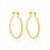 ARGOLA FOLHEADO A OURO ARO TRABALHADO. MED 2CM ROMMANEL 522908 - Imagem 1
