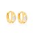 ARGOLA FOLHEADO A OURO COM ZIRCÔNIAS. MED 1,3CM ROMMANEL 524075 - Imagem 1