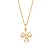 PINGENTE FLOR FOLHEADO A OURO COM CRISTALCOLORIDO. MED 1,5 CM ROMMANEL 541784 - Imagem 2