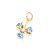 PINGENTE FLOR FOLHEADO A OURO COM CRISTALCOLORIDO. MED 1,5 CM ROMMANEL 541784 - Imagem 5