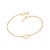 PULSEIRA FOLHEADO A OURO CORAÇÃO VAZADO. MED 19CM ROMMANEL 551674 - Imagem 1