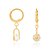 ARGOLA FOLHEADO A OURO COM CRISTAL PENDURADO. MED 2,3CM ROMMANEL 523033 - Imagem 2