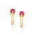 ARGOLA FOLHEADO A OURO COM ZIRCÔNIA COLORIDA. MED 9,0MM ROMMANEL 526069 - Imagem 2