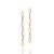 BRINCO NAVETE FOLHEADO A OURO COM ZIRCÔNIAS. MED 5,9CM ROMMANEL 523800 - Imagem 1