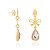 BRINCO FOLHEADO A OURO LAÇOS COM CRISTAL COLORIDO. MED 3,5CM ROMMANEL 524714 - Imagem 2