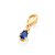BERLOQUE GOTA FOLHEADO A OURO COM ZIRCÔNIA AZUL. MED 1,7CM ROMMANEL 542360 - Imagem 1