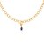 BERLOQUE GOTA FOLHEADO A OURO COM ZIRCÔNIA AZUL. MED 1,7CM ROMMANEL 542360 - Imagem 2