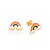 BRINCO INFANTIL FOLHEADO A OURO ARCO ÍRIS COLORIDO. MED 1CM ROMMANEL 526500 - Imagem 2