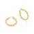 ARGOLA FOLHEADO A OURO ARO TORCIDO. MED 2,6CM ROMMANEL 526473 - Imagem 2